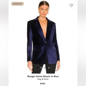 NWT rag & bone Margot velvet blazer